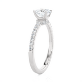 1 1/2 ctw Princess-Cut Lab Grown Diamond Side Stone Engagement Ring