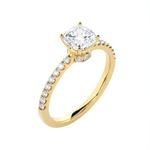 1 1/2 ctw Princess-Cut Lab Grown Diamond Side Stone Engagement Ring