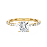 1 1/2 ctw Princess-Cut Lab Grown Diamond Side Stone Engagement Ring