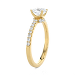 1 1/2 ctw Princess-Cut Lab Grown Diamond Side Stone Engagement Ring