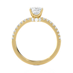 1 1/2 ctw Princess-Cut Lab Grown Diamond Side Stone Engagement Ring