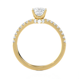 1 1/2 ctw Princess-Cut Lab Grown Diamond Side Stone Engagement Ring