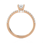 1 1/3 ctw Emerald-Cut Lab Grown Diamond Side Stone Engagement Ring