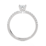 1 1/3 ctw Emerald-Cut Lab Grown Diamond Side Stone Engagement Ring