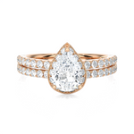 1 3/4 ctw Pear-Shaped Lab Grown Diamond Halo Engagement Ring