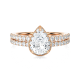1 3/4 ctw Pear-Shaped Lab Grown Diamond Halo Engagement Ring