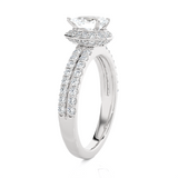 1 3/4 ctw Pear-Shaped Lab Grown Diamond Halo Engagement Ring