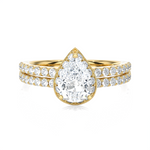 1 3/4 ctw Pear-Shaped Lab Grown Diamond Halo Engagement Ring