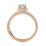 1 3/4 ctw Oval Lab Grown Diamond Halo Engagement Ring