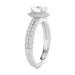 1 3/4 ctw Oval Lab Grown Diamond Halo Engagement Ring