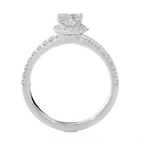 1 3/4 ctw Oval Lab Grown Diamond Halo Engagement Ring
