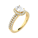 1 3/4 ctw Oval Lab Grown Diamond Halo Engagement Ring