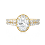 1 3/4 ctw Oval Lab Grown Diamond Halo Engagement Ring