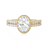 1 3/4 ctw Oval Lab Grown Diamond Halo Engagement Ring