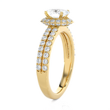 1 3/4 ctw Oval Lab Grown Diamond Halo Engagement Ring