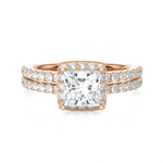 1 3/4 ctw Princess-Cut Lab Grown Diamond Halo Engagement Ring