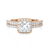 1 3/4 ctw Princess-Cut Lab Grown Diamond Halo Engagement Ring