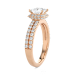 1 3/4 ctw Princess-Cut Lab Grown Diamond Halo Engagement Ring