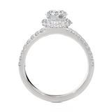 1 3/4 ctw Round Lab Grown Diamond Halo Engagement Ring