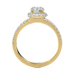 1 3/4 ctw Round Lab Grown Diamond Halo Engagement Ring