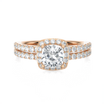 Princess-Cut Lab Grown Diamond Halo Engagement Ring