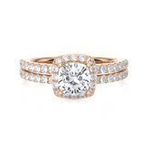 Princess-Cut Lab Grown Diamond Halo Engagement Ring