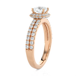 Princess-Cut Lab Grown Diamond Halo Engagement Ring
