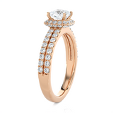 Princess-Cut Lab Grown Diamond Halo Engagement Ring