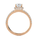Princess-Cut Lab Grown Diamond Halo Engagement Ring