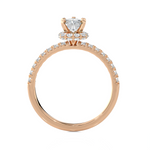 1 3/8 ctw Pear-Shaped Lab Grown Diamond Halo Engagement Ring
