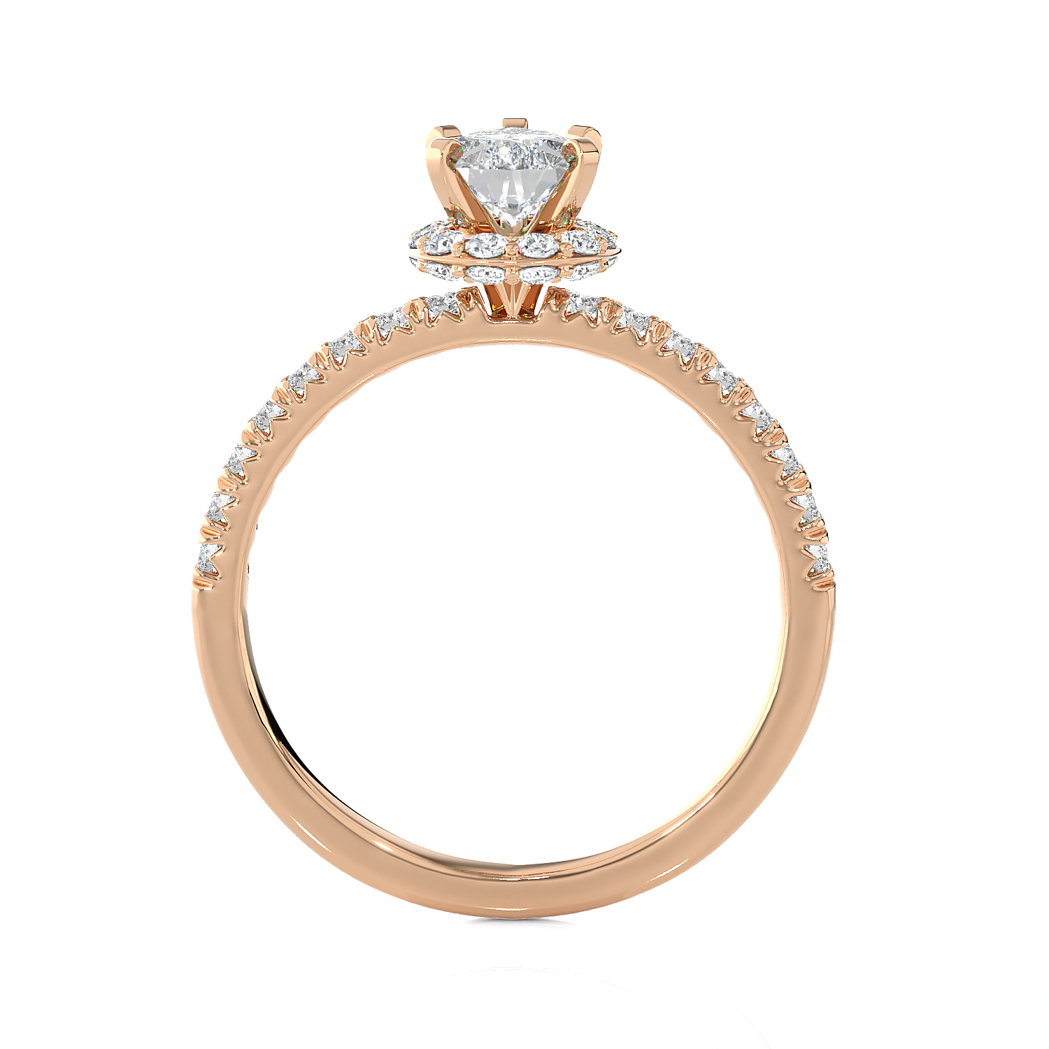 1 3/8 ctw Pear-Shaped Lab Grown Diamond Halo Engagement Ring