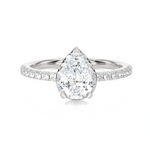 1 3/8 ctw Pear-Shaped Lab Grown Diamond Halo Engagement Ring