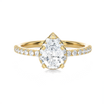 1 3/8 ctw Pear-Shaped Lab Grown Diamond Halo Engagement Ring