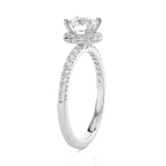 1 1/2 ctw Round Lab Grown Diamond Side Stone Engagement Ring
