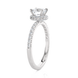 1 1/2 ctw Round Lab Grown Diamond Side Stone Engagement Ring
