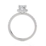 1 1/2 ctw Round Lab Grown Diamond Side Stone Engagement Ring
