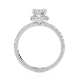1 1/2 ctw Round Lab Grown Diamond Side Stone Engagement Ring
