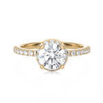 1 1/2 ctw Round Lab Grown Diamond Side Stone Engagement Ring