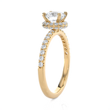 1 1/2 ctw Round Lab Grown Diamond Side Stone Engagement Ring