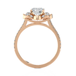 1 1/2 ctw Round Lab Grown Diamond Halo Engagement Ring