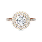 1 5/8 ctw Round Lab Grown Diamond Halo Engagement Ring