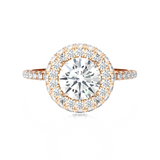 1 5/8 ctw Round Lab Grown Diamond Halo Engagement Ring