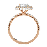 1 5/8 ctw Round Lab Grown Diamond Halo Engagement Ring