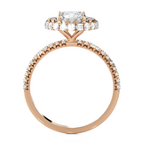 1 5/8 ctw Round Lab Grown Diamond Halo Engagement Ring