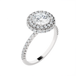1 5/8 ctw Round Lab Grown Diamond Halo Engagement Ring