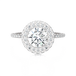 1 5/8 ctw Round Lab Grown Diamond Halo Engagement Ring