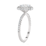 1 5/8 ctw Round Lab Grown Diamond Halo Engagement Ring