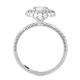 1 5/8 ctw Round Lab Grown Diamond Halo Engagement Ring