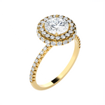 1 5/8 ctw Round Lab Grown Diamond Halo Engagement Ring
