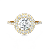 1 5/8 ctw Round Lab Grown Diamond Halo Engagement Ring